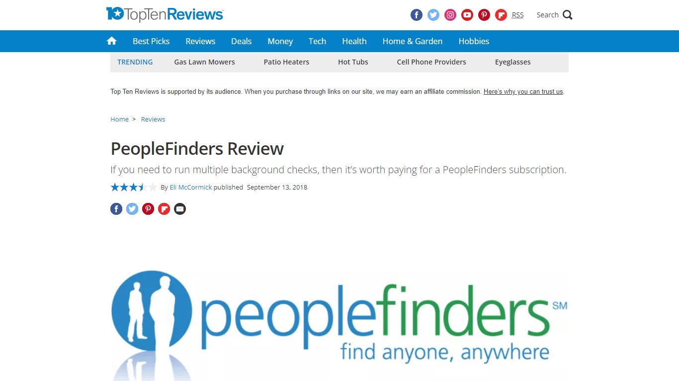 PeopleFinders Background Check Review - Pros and Cons - TopTenReviews